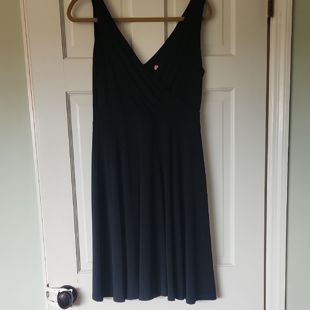 Isaac Mizrahi Black Midi Dress